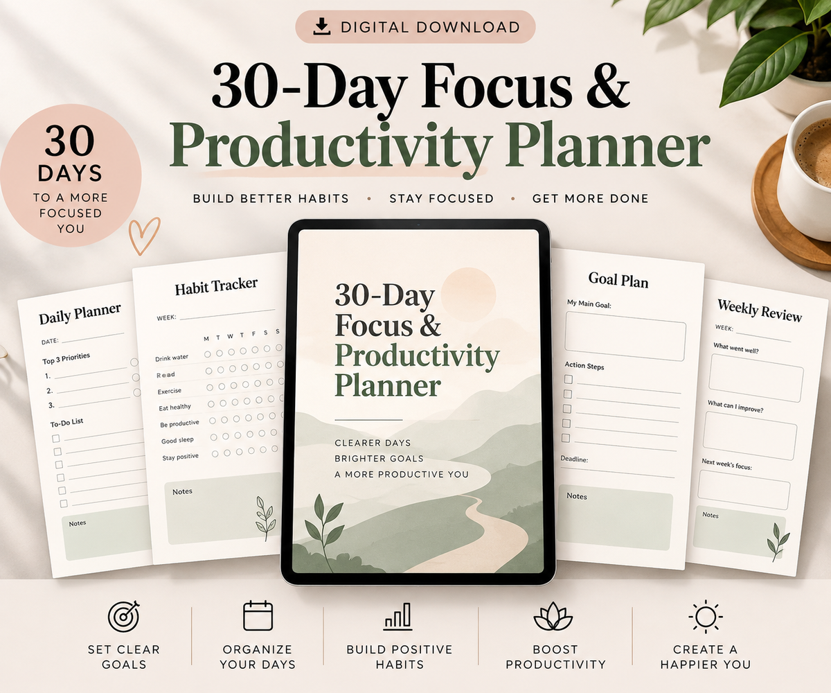 30-Day Focus & Productivity Planner